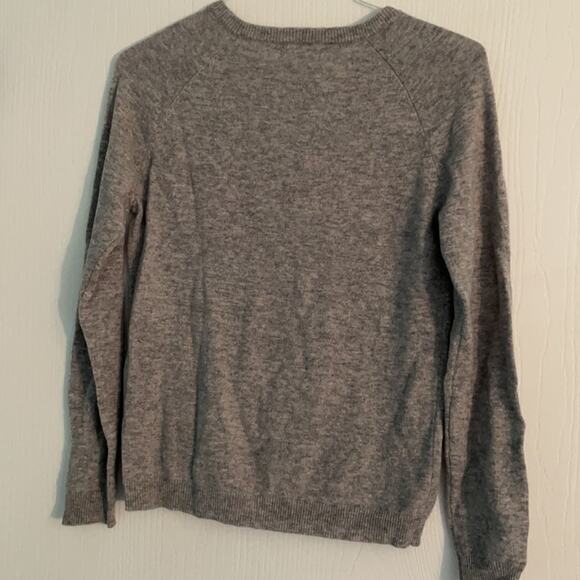 Philosophy 100% Cashmere Sweater Gray Love Crewneck Sweater NWT Valentine's Day - Picture 2 of 3
